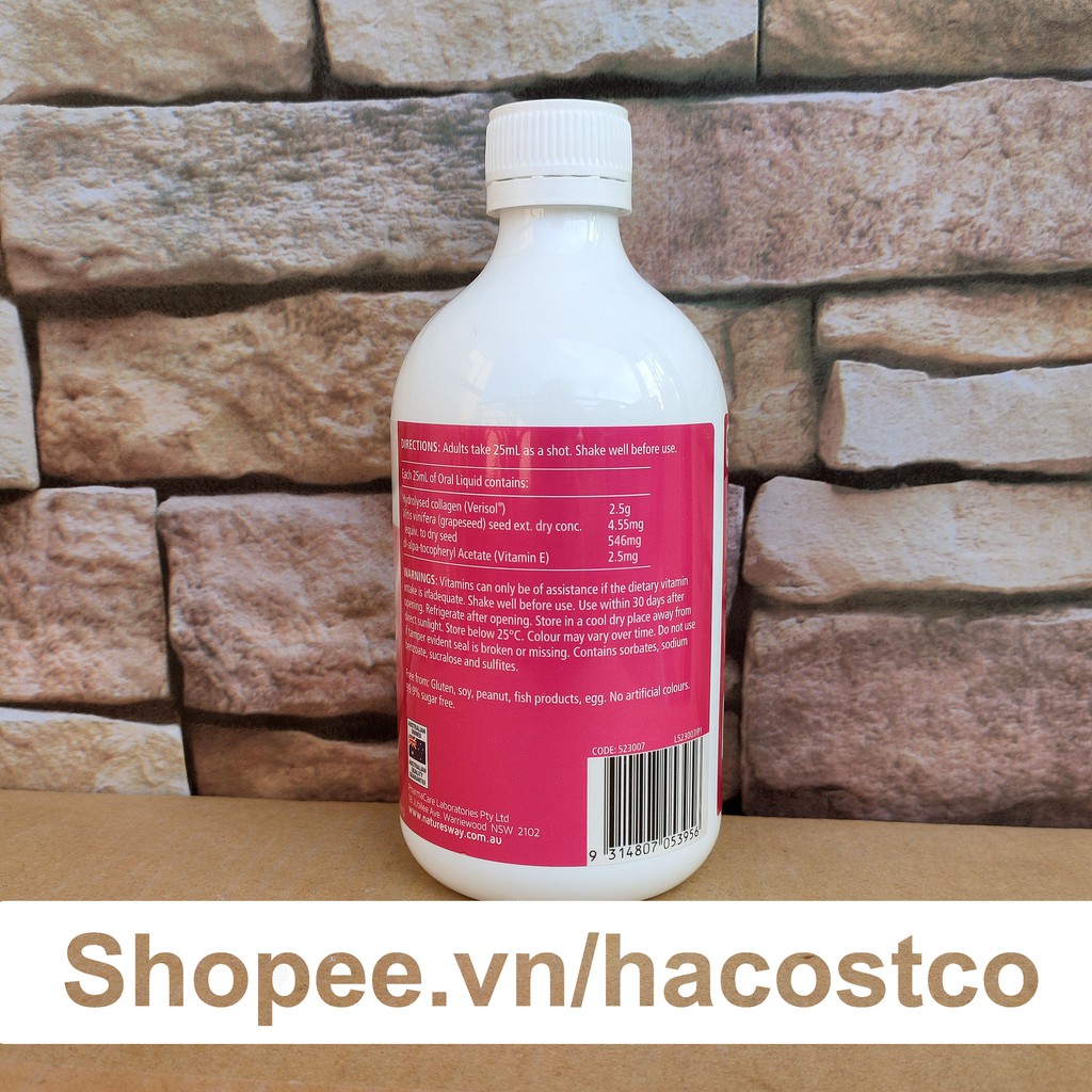 Nước uống Beauty Collagen Liquid 500ml của Úc chống các tác nhân lão hóa da Nature’s Way Beauty Collagen Liquid | BigBuy360 - bigbuy360.vn