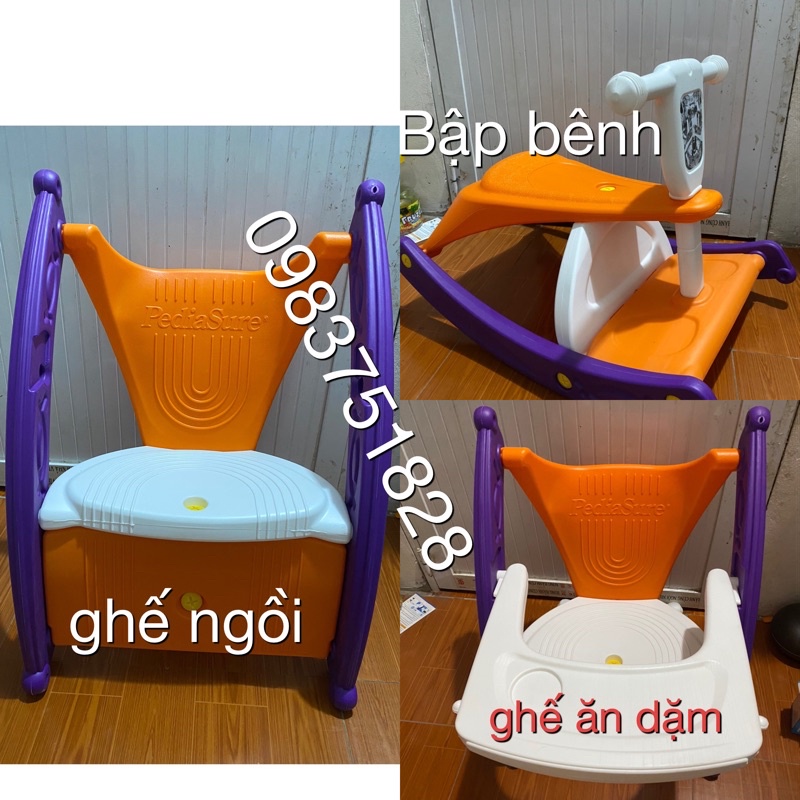 Ghế ăn dặm 3in1 kết hợp bập bênh cho bé - hàng km