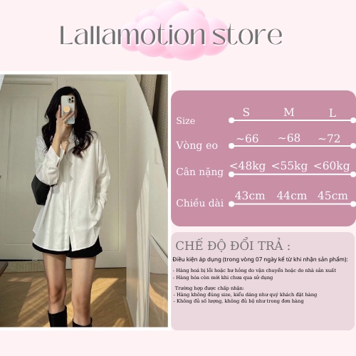 Áo sơ mi nữ trơn basic form rộng lụa hàn kiểu dài tay ulzzang vintage hàn quốc trơn Lallastore 37 | BigBuy360 - bigbuy360.vn