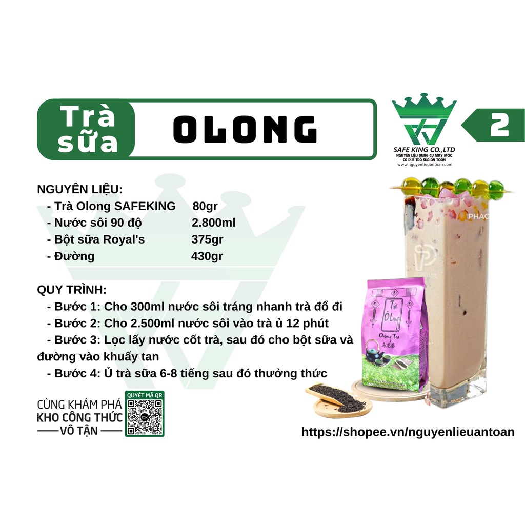 Trà Olong Rang Safe King Pha Trà Sữa Ô Long Chuẩn Vị