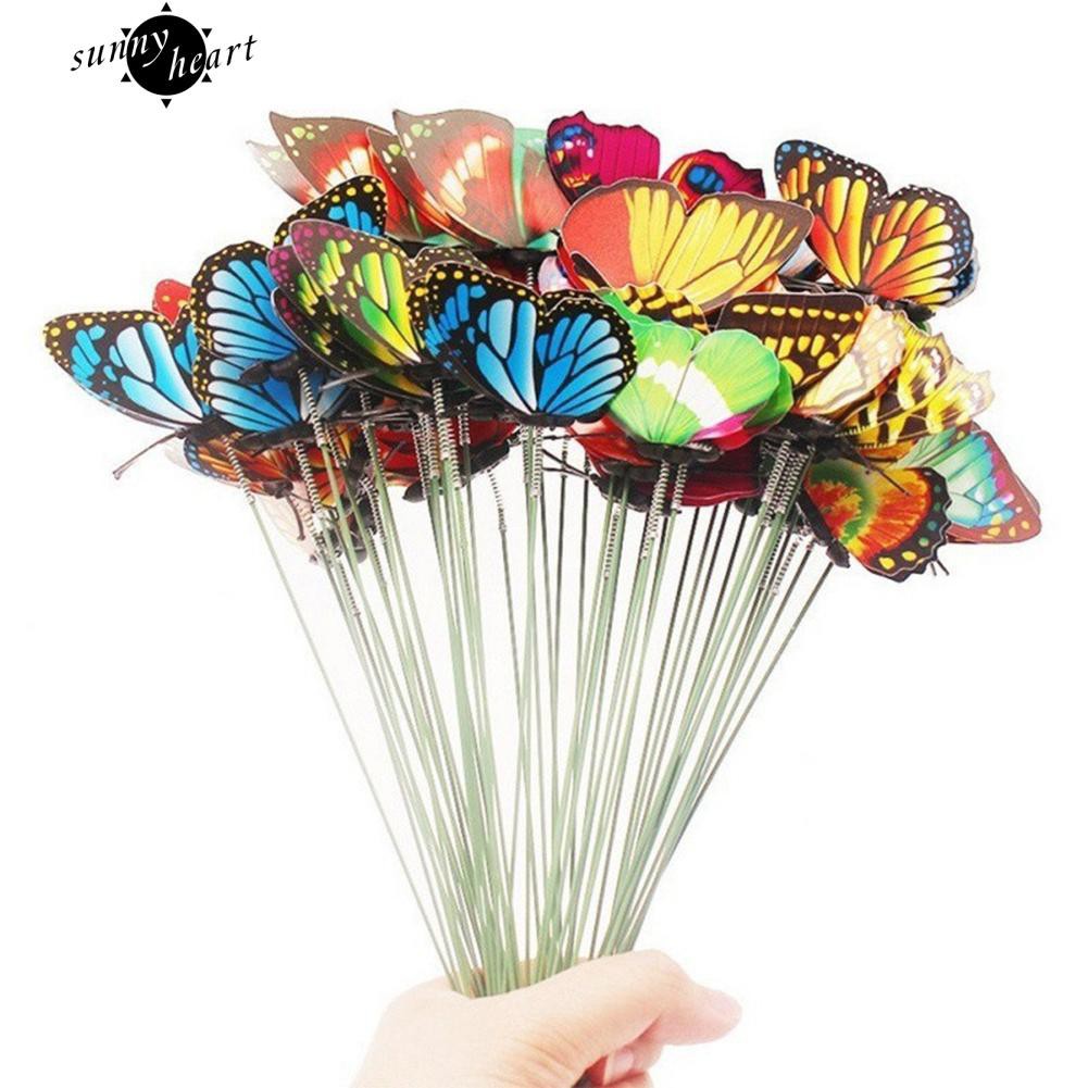 Bộ 15 bông bươm bướm giả trang trí khu vườn