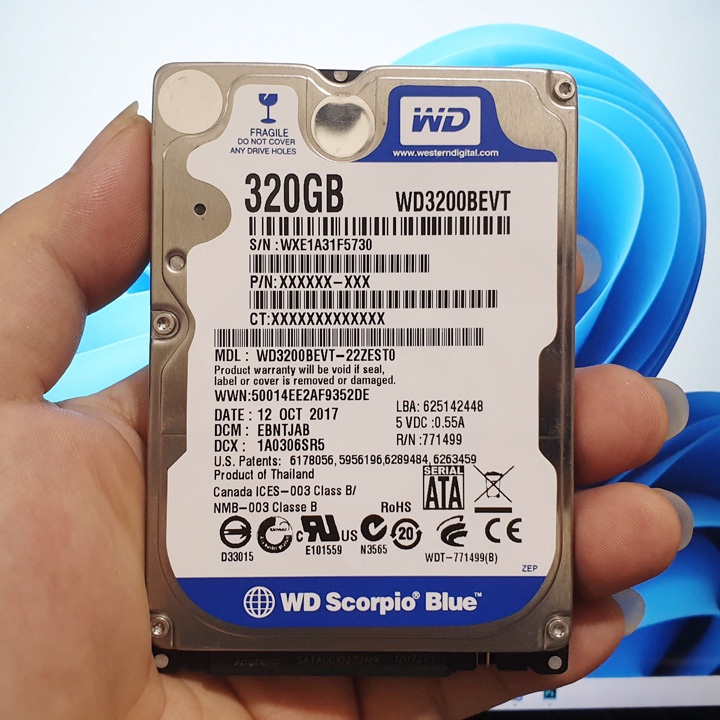 Ổ cứng HDD SATA laptop 160GB 250GB 320GB 500GB