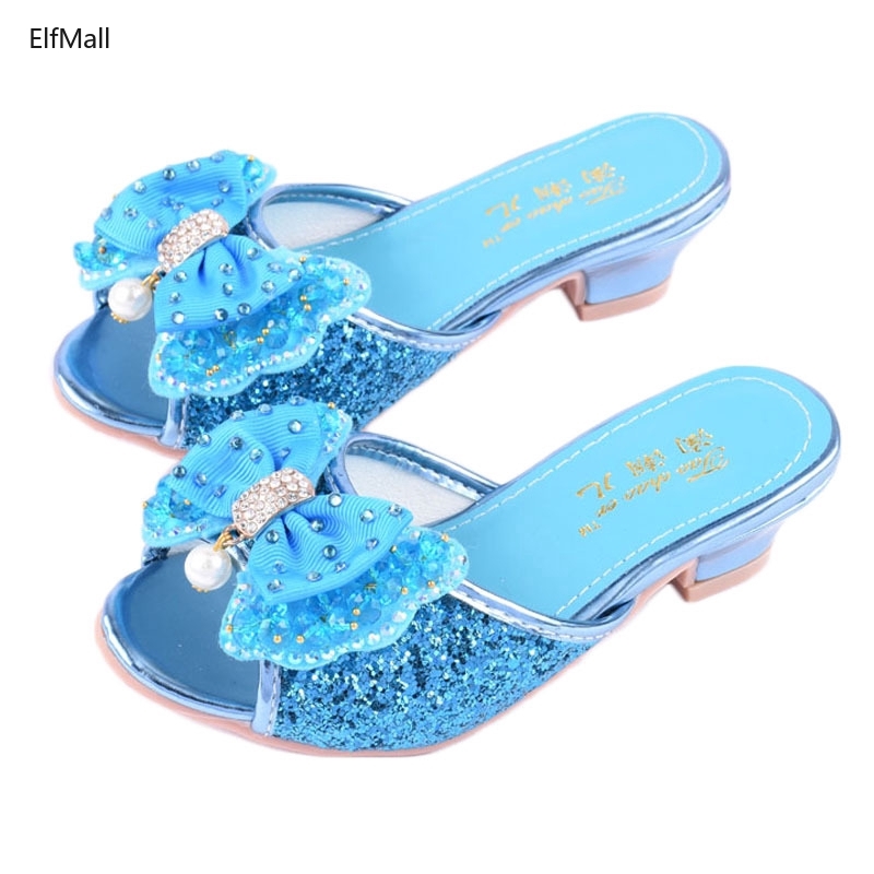 Baby Girls Elsa Princess Shoes Soft Soles Crystal Sandals