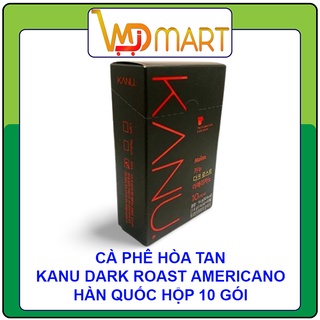Cà phê hòa tan Kanu Dark Roast Americano Hàn Quốc Hộp 10 gói 16g