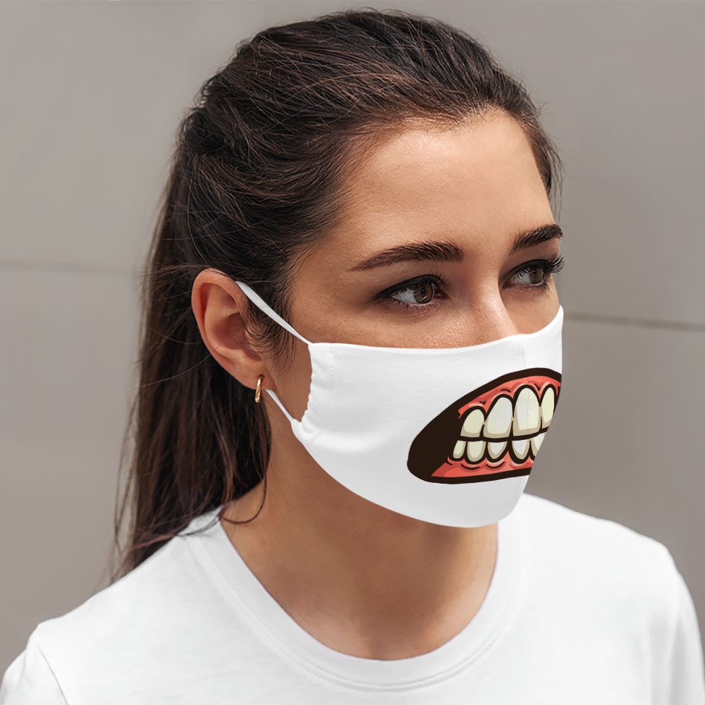 Khẩu trang hoạt hình dễ thương thú cưng vui nhộn cho bé đáng yêu Hình Vẽ DRAWN CARTWELL dày 2 lớp không đau tai ngăn bụi
