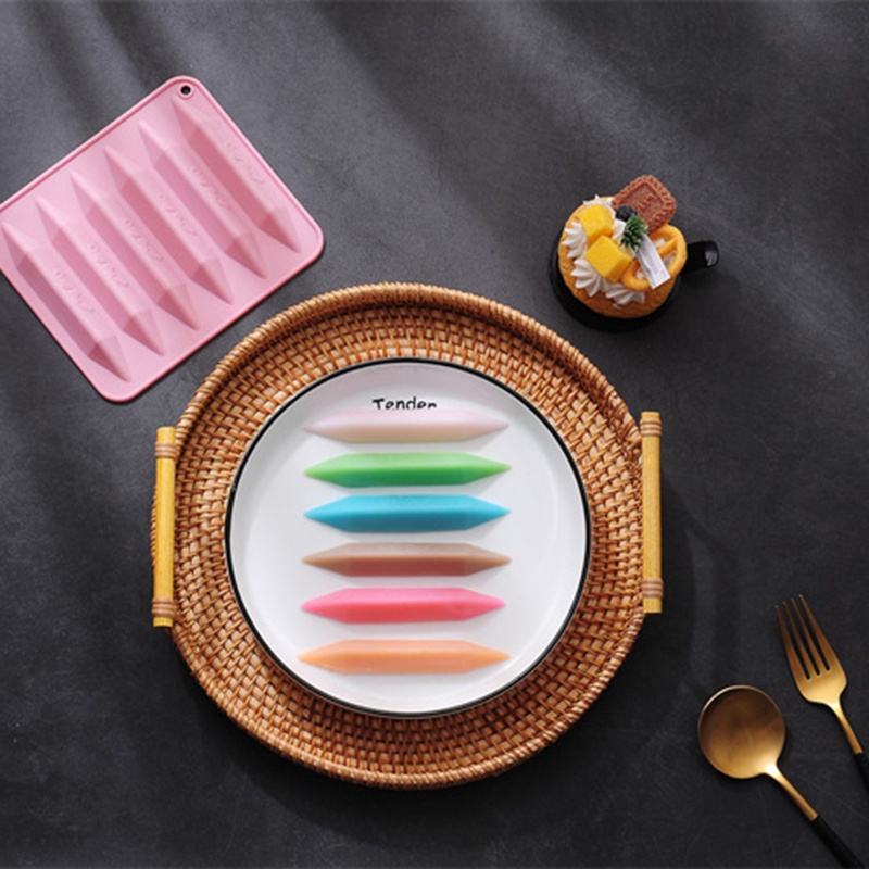 Khuôn Silicone DIY Làm Bút Sáp Màu An Toàn Thực Phẩm Có Thể Tái Sử Dụng