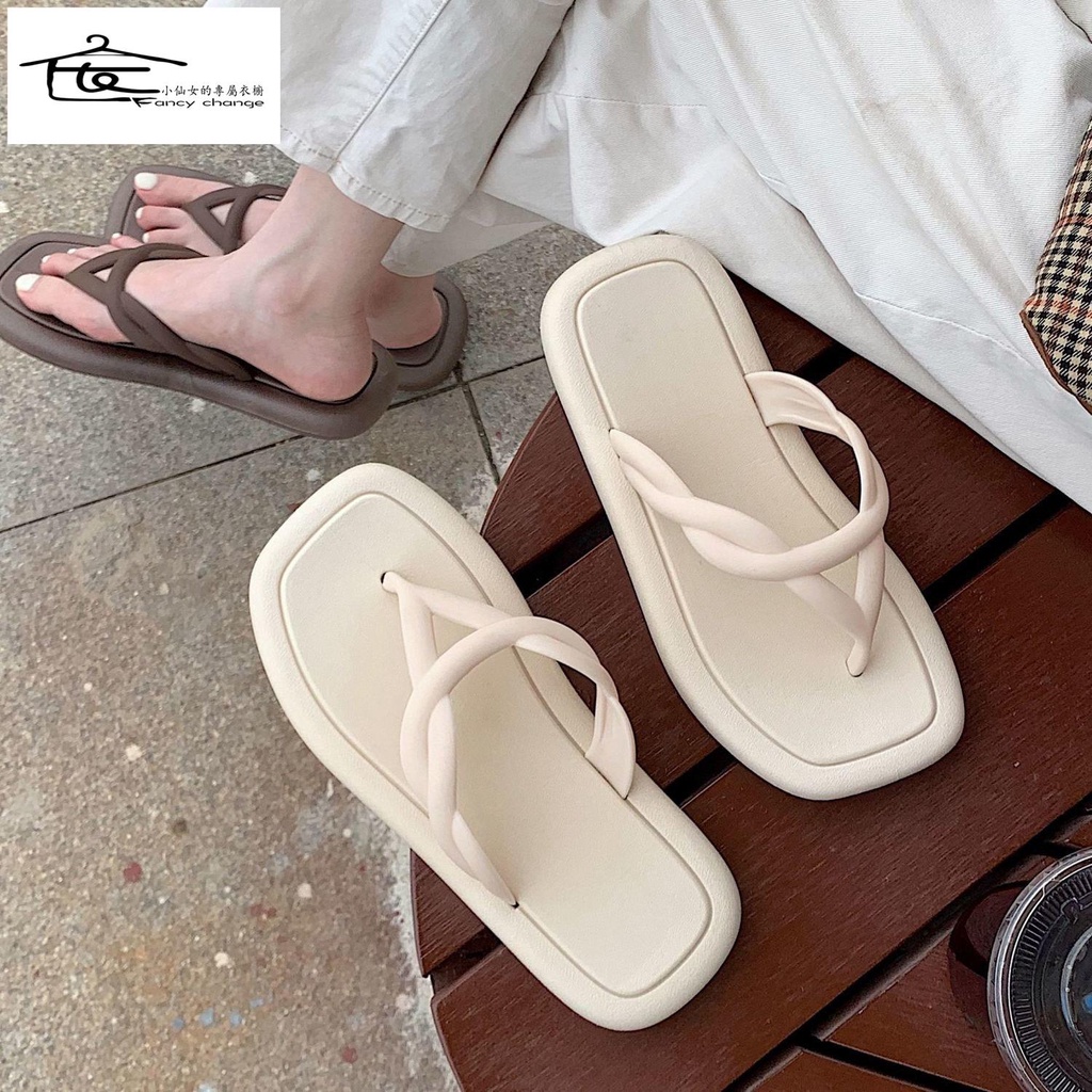 Dép Xỏ Ngón Đế Bằng Thiết Kế Xinh Xắn Thời Trang Cho Nữ