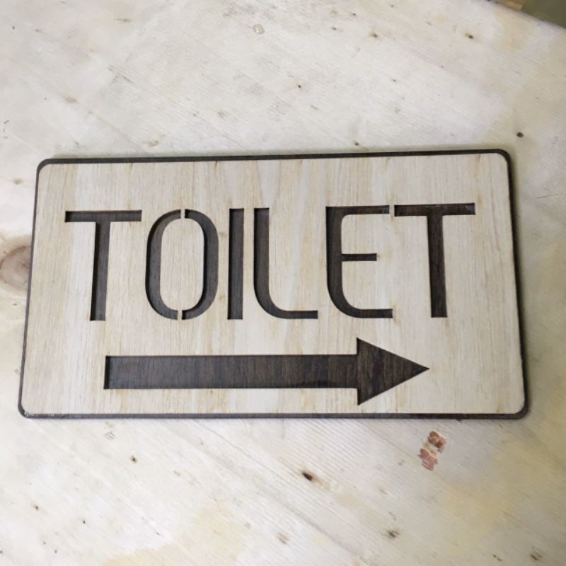 [ Rẻ Vô Địch] Bảng Gỗ Trang Trí Chỉ Dẫn Toilet