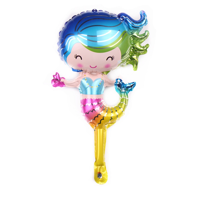 Bong Bóng Nhôm 16 inch Hình Nàng Tiên Cá Dùng Trang Trí Tiệc Sinh Nhật