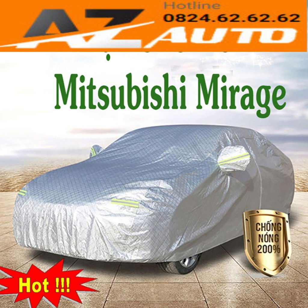 Bạt phủ ô tô #Mitsubishi Mirage - CAO CẤP 3 LỚP Cách Nhiệt, Bạt phủ xe ô tô Mitsubishi Mirage( hàng cao cấp)