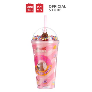 Cốc nhựa Miniso x We Bare Bears kèm ống hút 480ml - Hàng chính hãng