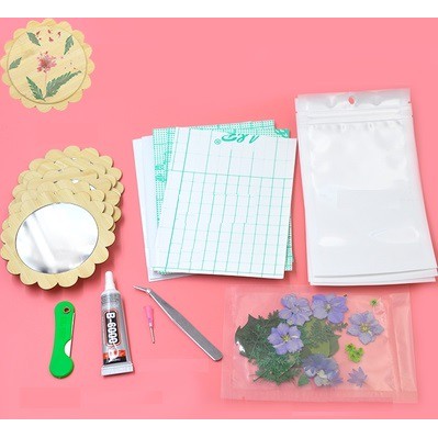 Set làm bookmark gỗ hoa khô