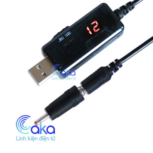 Dây usb tăng áp 5V lên  9V 12V