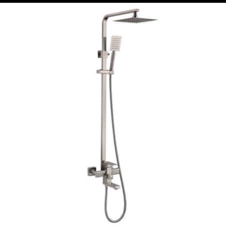 Combo bộ sen cây tắm Vuông inox 304 +bộ vòi xịt inox 304