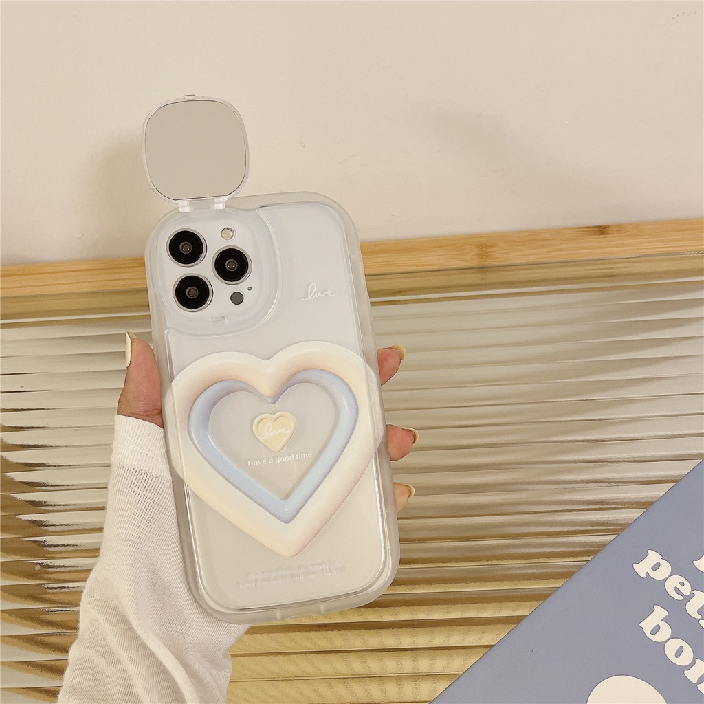 Ốp Điện Thoại TPU Mềm Tích Hợp Gương Trang Điểm Cho iphone Case 13 Pro Max 12 Pro Max