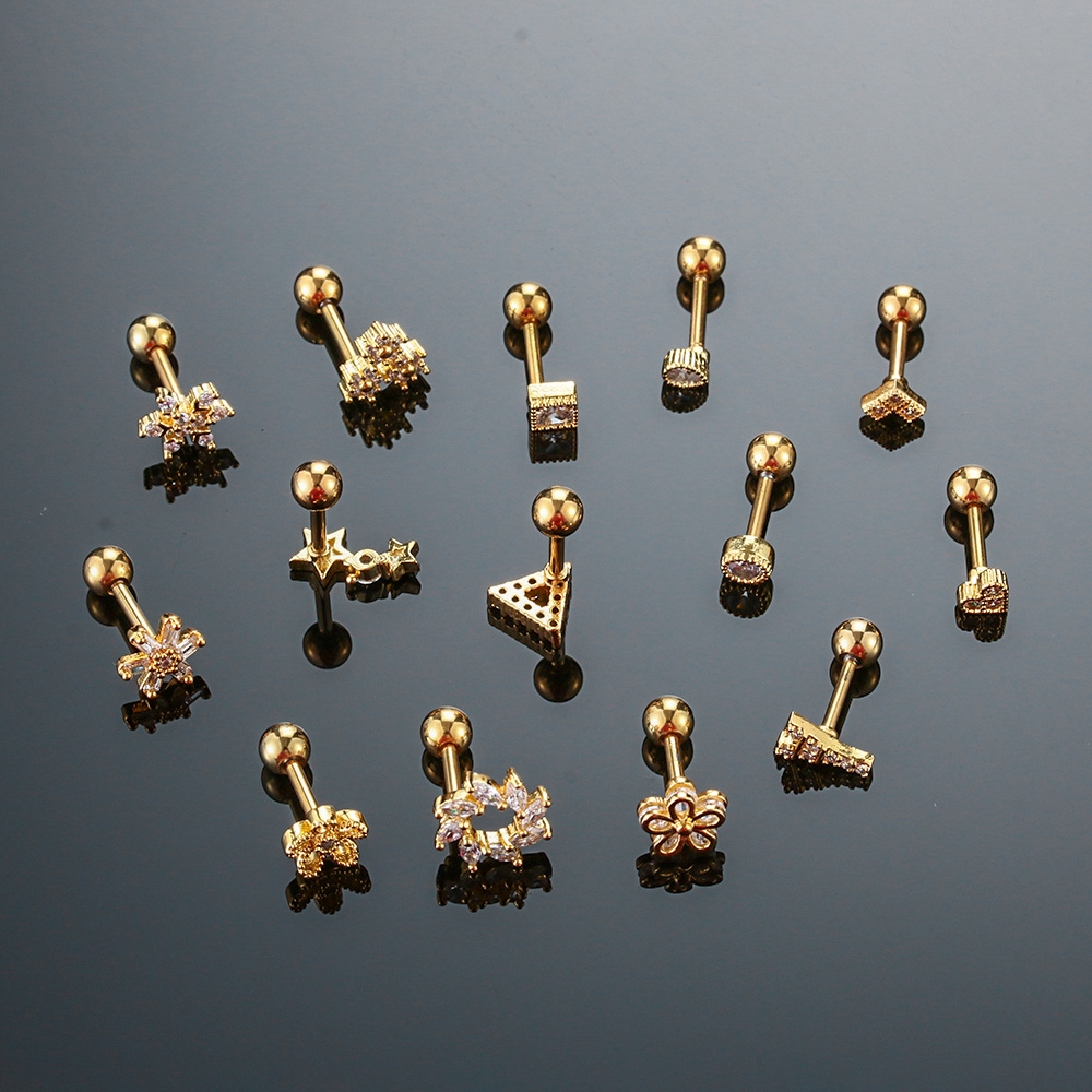 1 Khuyên Rốn Hình Tháp Eiffel Đính Đá Zircon