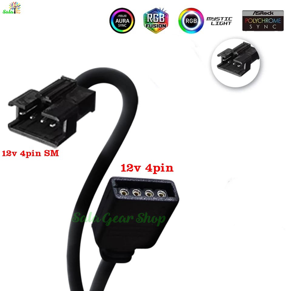 Dây chuyển Led RGB 12V 4Pin, Ra 12V 4Pin SM