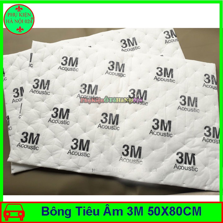 Bông Tiêu Âm 3M Dùng Cho Ô Tô, Sàn Xe, Thùng Loa Kích Thước 50x80x1cm