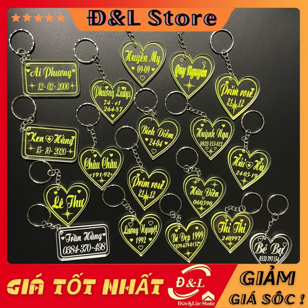 Móc khoá khắc Tên - Logo - Ngày Sinh - Số điện thoại - biển số xe theo yêu cầu giá rẻ