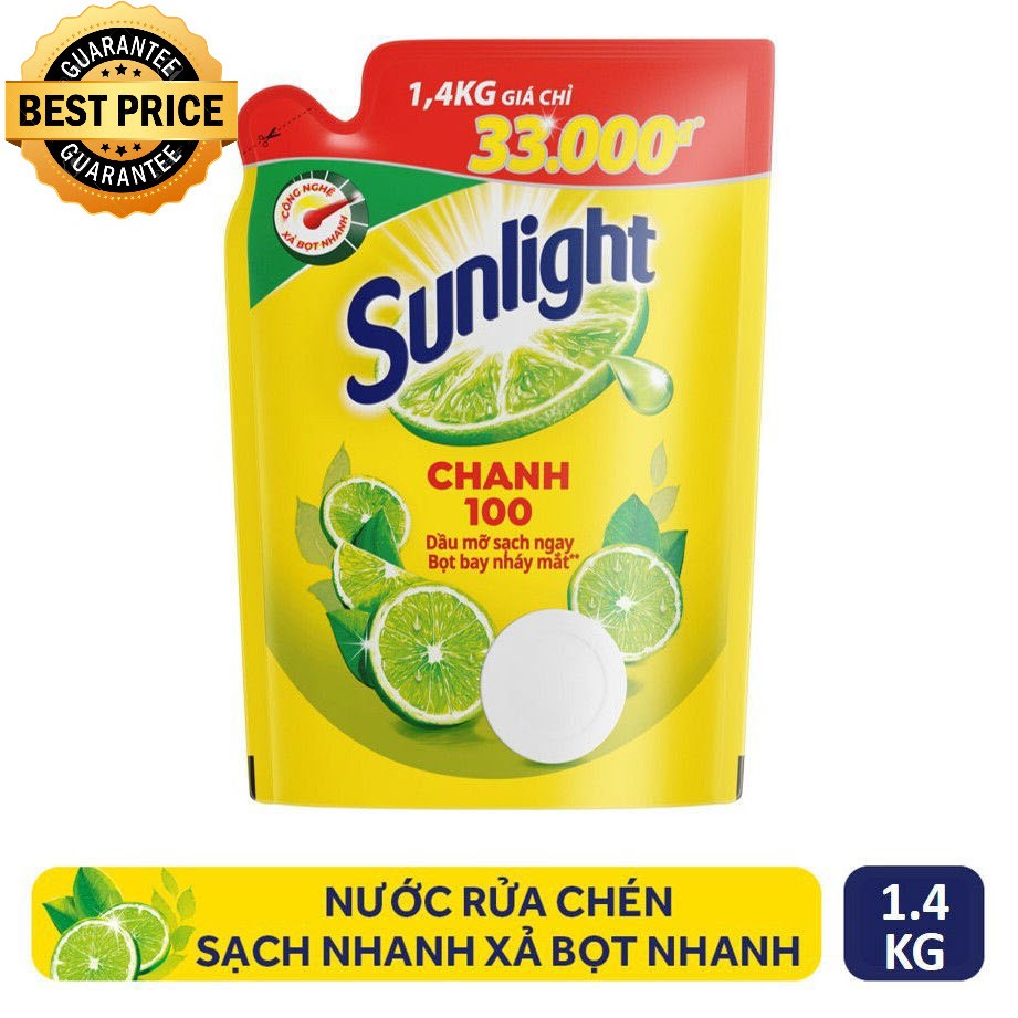 Nước rửa chén Sunlight Chanh túi 1.4/2.6kg