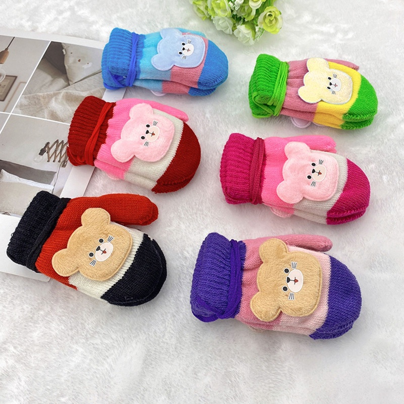 Găng Tay Len Dày Ấm Áp Dễ Thương Cho Bé 0-4 Tuổi