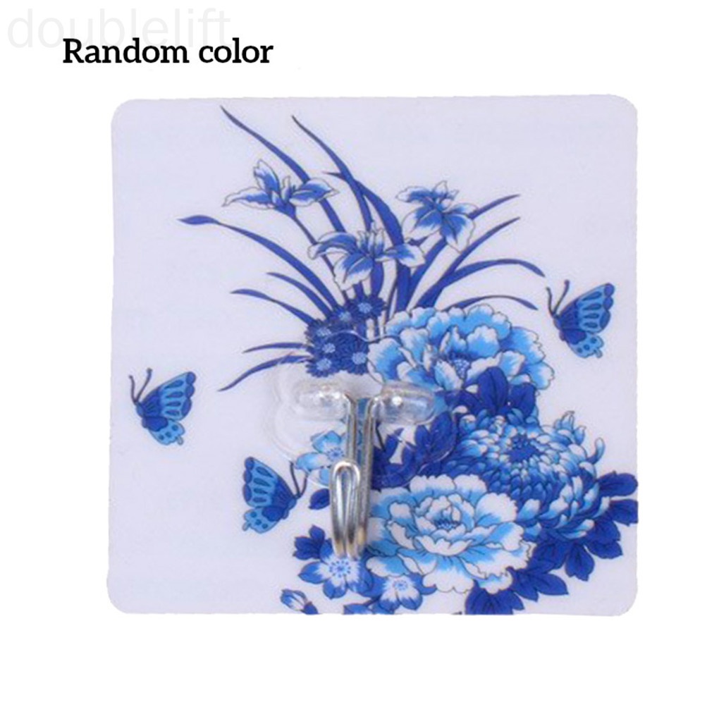 Móc Treo Đồ Dán Tường Không Cần Khoan Màu Sắc Ngẫu Nhiên Tiện Dụng