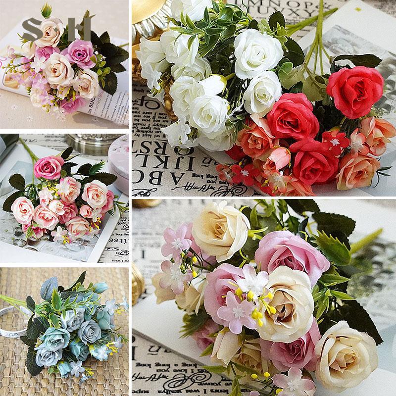 Hoa hồng giả bằng vải lụa dùng trang trí