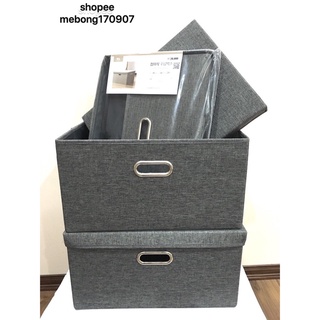 [TIẾT KIỆM] Combo 2 Hộp Đựng Quần Áo Hàn Quốc Size lớn 45x34xH24cm (Storage Box)