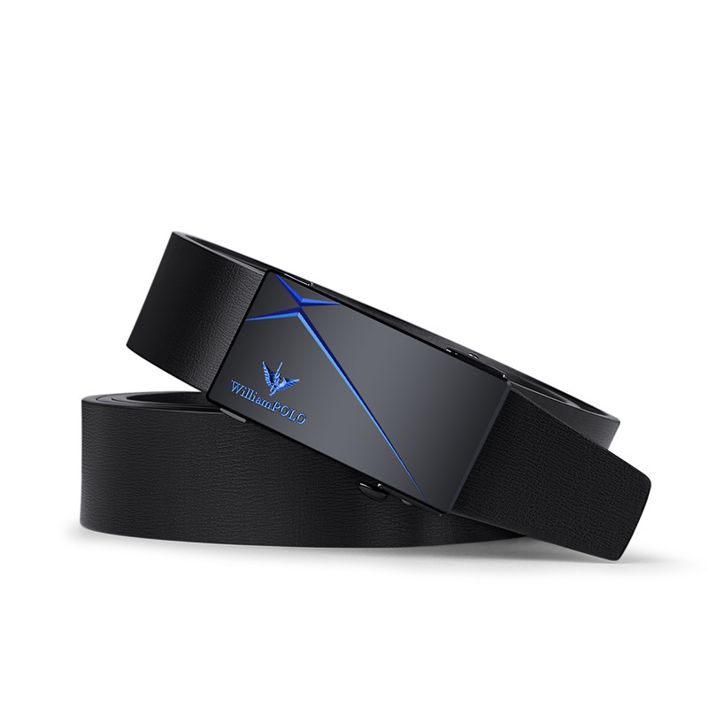 Thắt lưng Nam thời trang - da bò, mặt kim loại cao cấp nhập khẩu chính hãng William Polo - Bảo hành 12 tháng