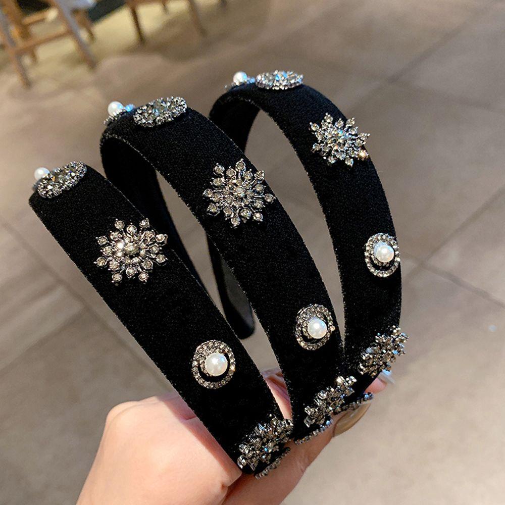 Băng Đô Cài Tóc Màu Đen Ngà Phong Cách Cổ Điển Thời Trang Cho Nữ|Băng Đô Cài Tóc Phong Cách Vintage Ngọt Ngào