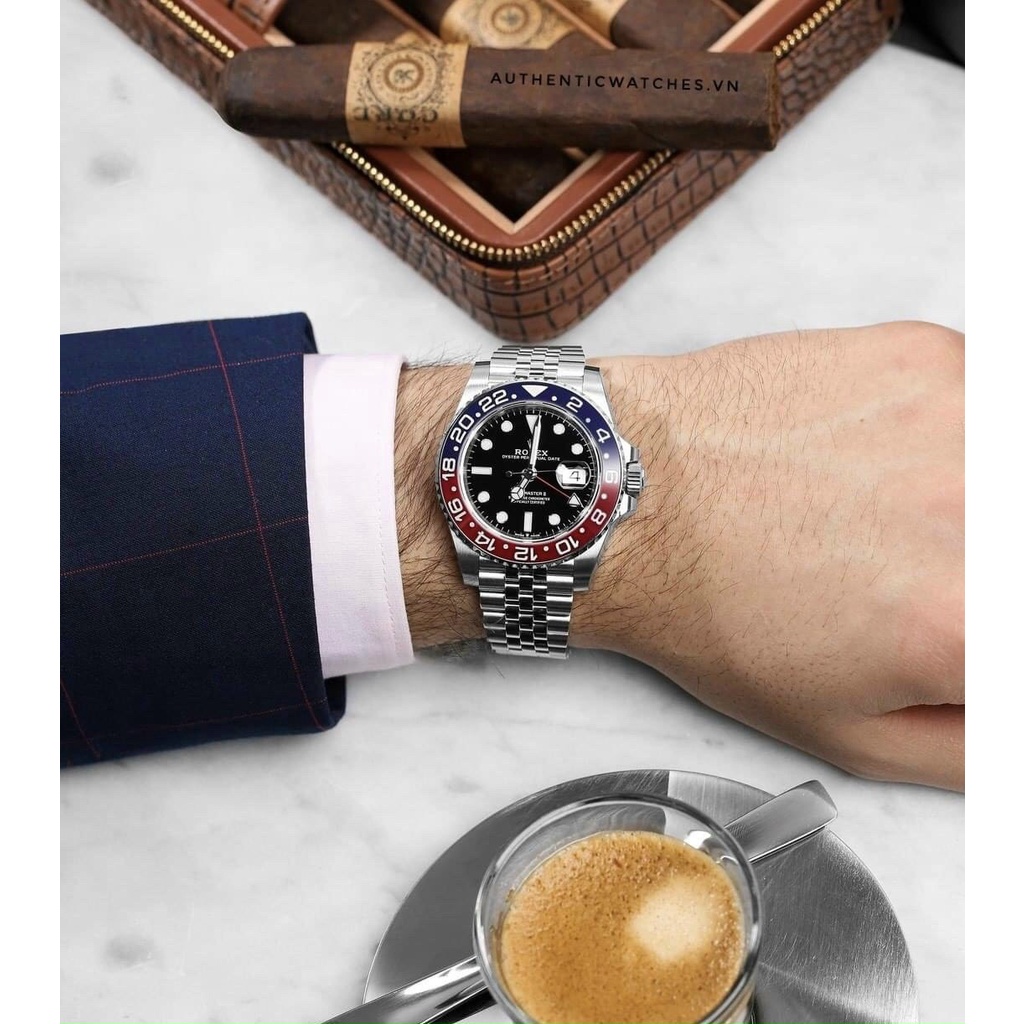 Đồng hồ nam Rolex Master II Batman 40mm máy ETA Calibre 3186 28800mph, khung thép oystersteel 904l, sapphire nguyên khối