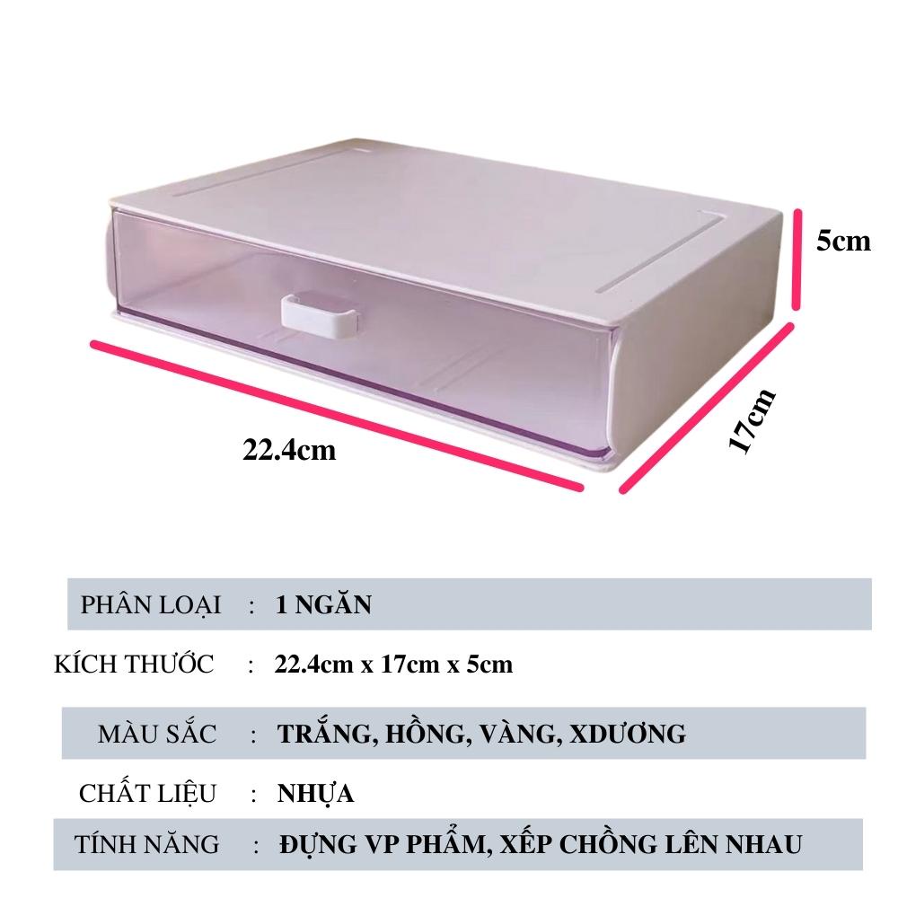 Kệ tủ để bàn trong suốt đa năng có thể xếp chồng lên nhau thành tủ mini, kệ tủ đựng bút có ngăn kéo BG56