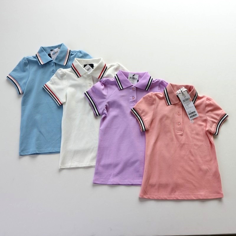 Áo thun polo bé gái HZ 4-9 tuổi Áo phông bé gái cao cấp 0622