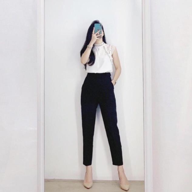 Quần baggy công sở nữ kèm đai bọc siêu Hot