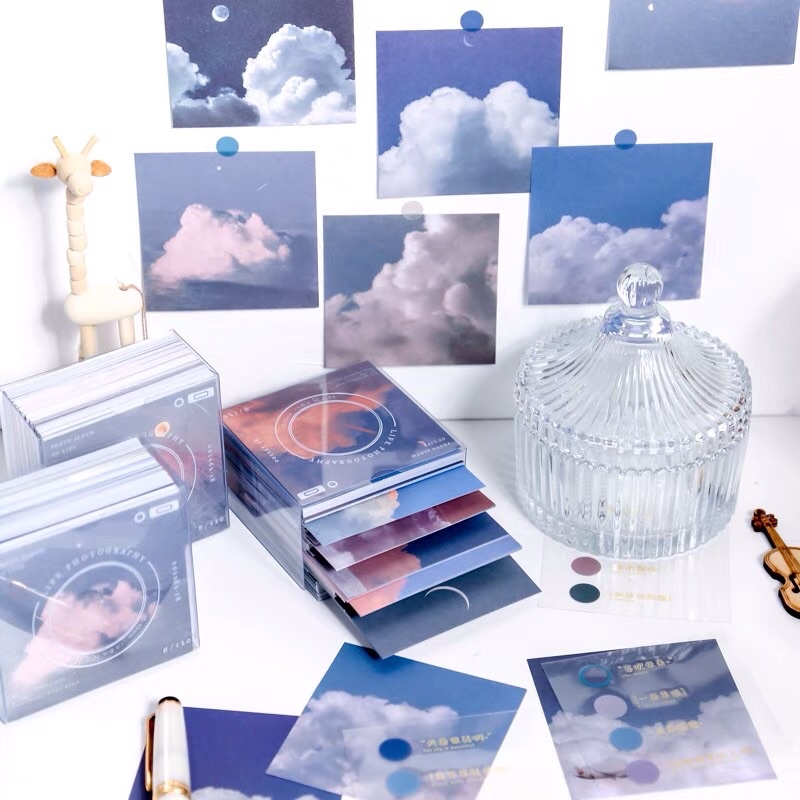 Set giấy note ghi chú văn phòng phẩm trang trí decor bàn học theo chủ đề phong cách Hàn Quốc