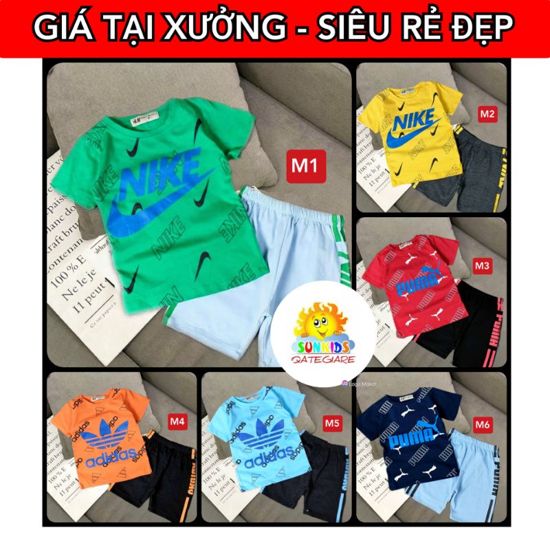 🔥TẬN GỐC🔥 20KG-40KG BỘ ĐÙI CỘC BÉ TRAI SIZE ĐẠI BBC65 THUN COTTOn hút mồ hôi thoáng mát cho bé