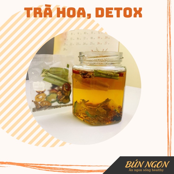 Trà dưỡng nhan, cúc đường phèn, detox hoa quả thảo mộc mix giữ dáng, đẹp da, giảm cân