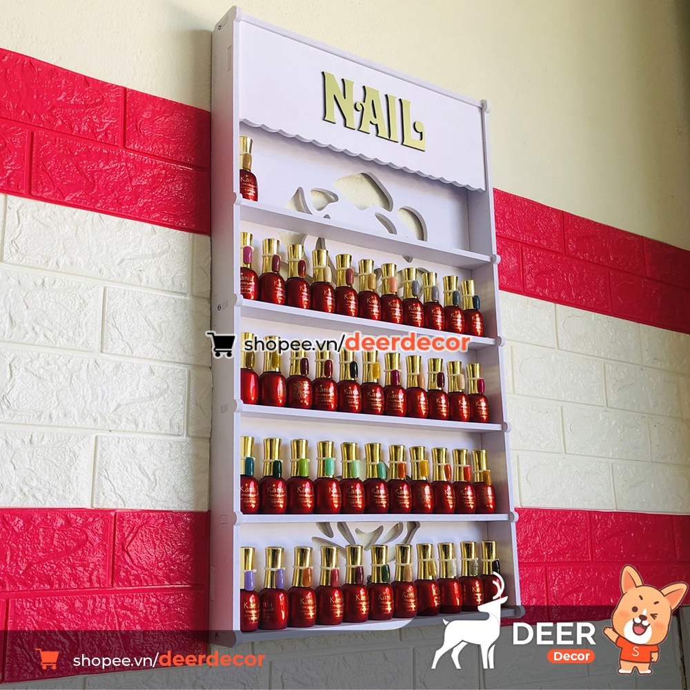 Kệ Để Đồ Nail - Để Nước Sơ Treo Tường - DEER DECOR