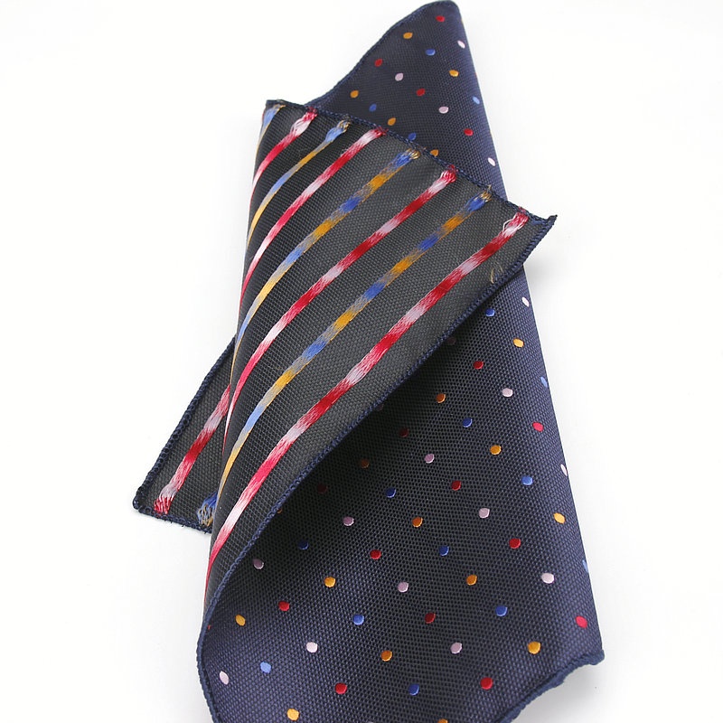 Khăn Tay Vuông Bỏ Túi 22 * 22CM Họa Tiết Chấm Bi Cho Nam