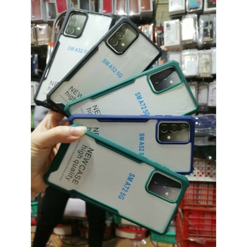 Samsung A32 4G, A52, A72_Ốp lưng trong cứng viền màu dẻo chống sốc giả XUNDD siêu đẹp