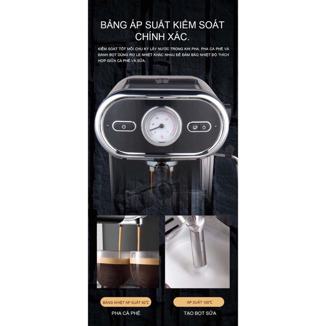 Máy Pha Cà Phê Espresso Tiross TS6211