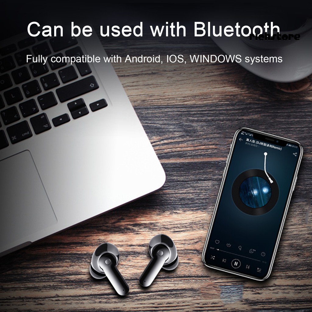 Tai Nghe Bluetooth 5.0 Ej11 Cảm Ứng 9d Chống Ồn Kèm Phụ Kiện