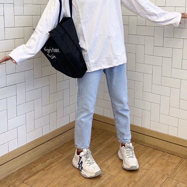 (30~36)Quần Baggy Basic Lưng Cao Nam/Nữ - 3 Màu - Lưng Cao Trên Rốn Siêu Đẹp - Trơn | BigBuy360 - bigbuy360.vn