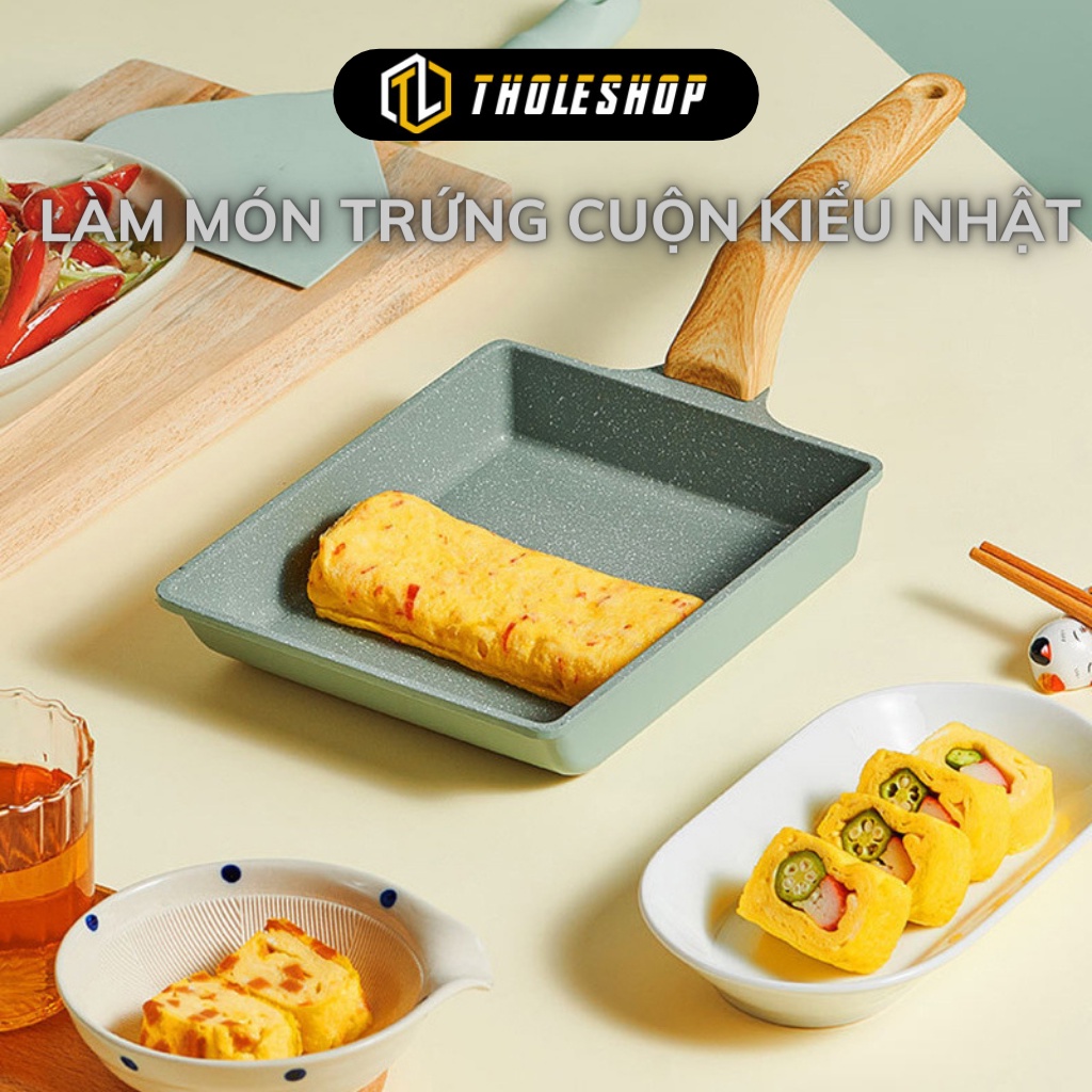 Chảo Chiên Trứng Không Dính - Chảo Làm Trứng Cuộn Hình Chữ Nhật Bằng Thép Nhật Bản 10300