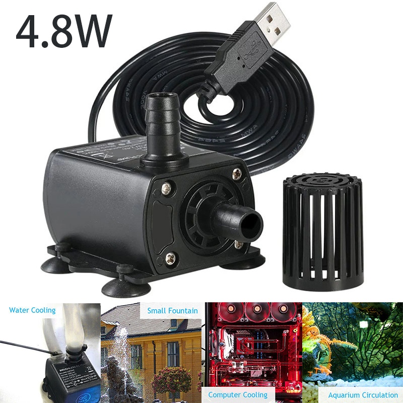 Mới Máy Bơm Nước Không Chổi Than QR50B DC 5V 4.8W USB Cho Bể Cá