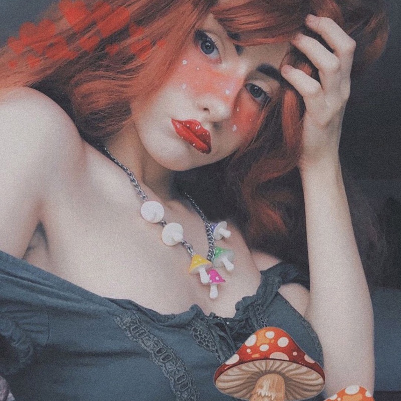 Youyo Dây Móc Khóa Bằng Hợp Kim Hình Cây Nấm Phong Cách Hip Hop Punk Cho Xe Đạp / Xe Máy