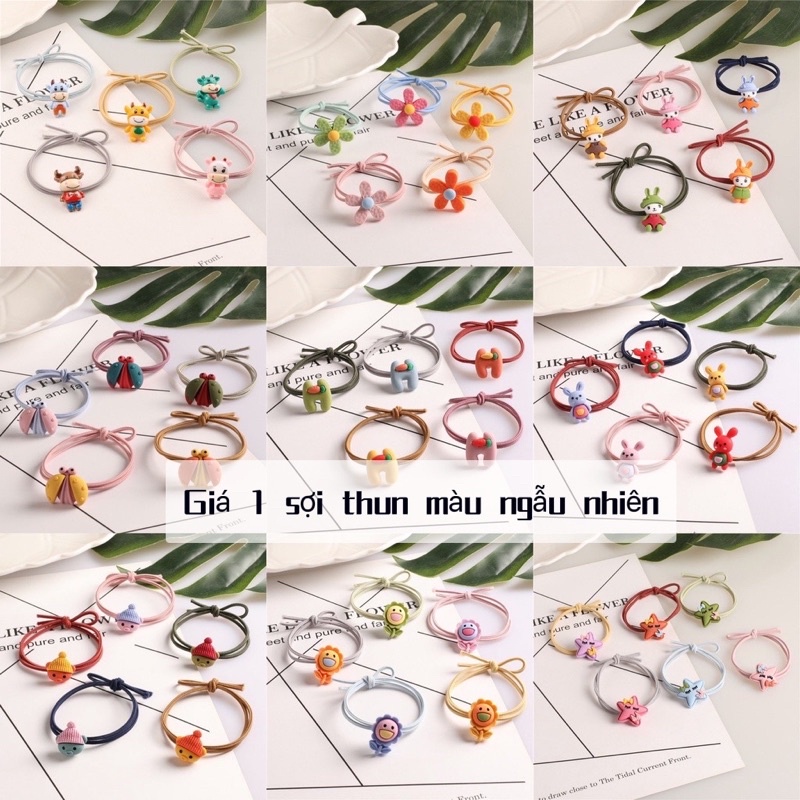 1 dây cột tóc charm dễ thương hoạt hình TÍM STORE phụ kiện thời trang xinh