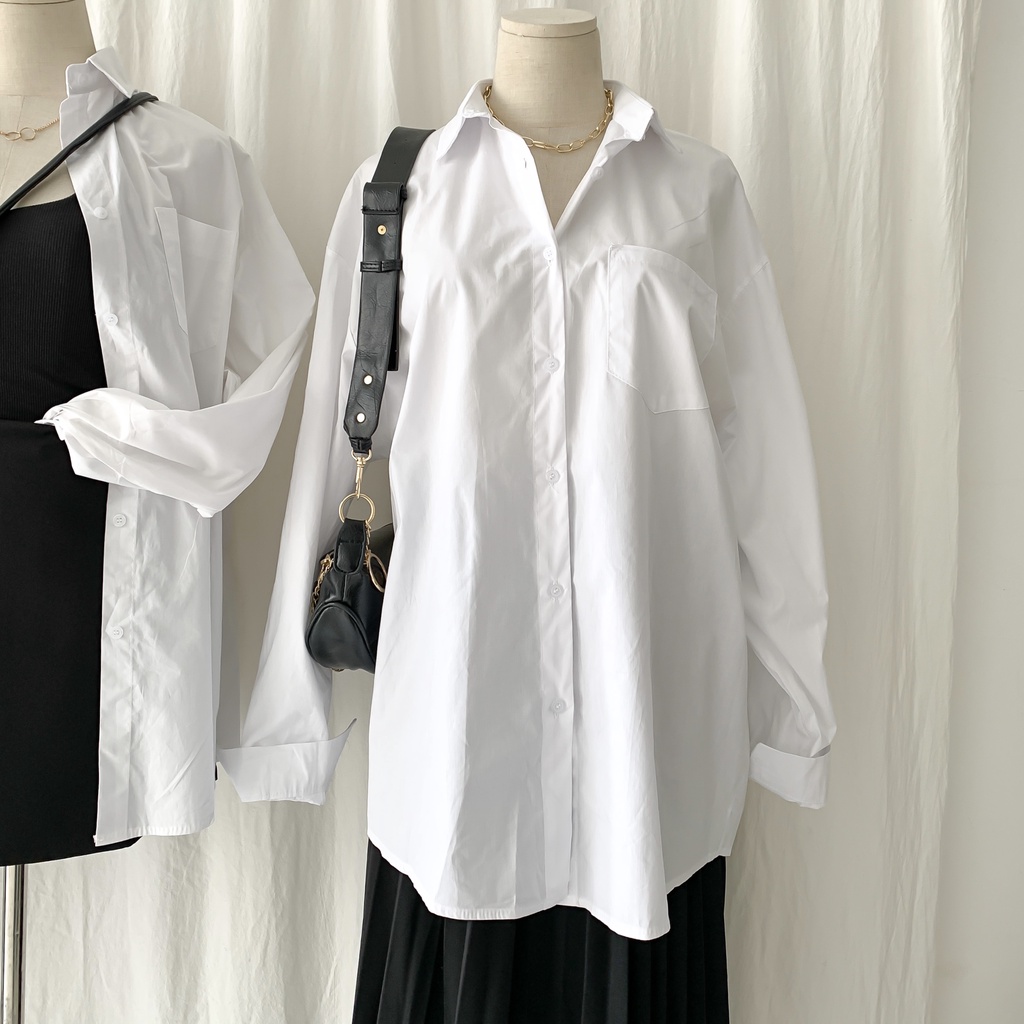Áo Sơ Mi Nữ Form Rộng Oversize Obee | HQ3371 | Lana Official