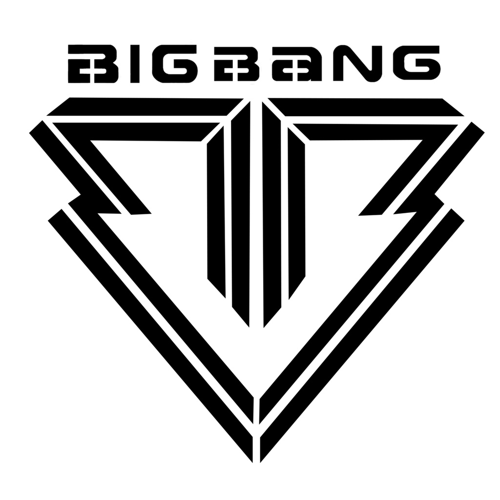Hình dán sticker decal logo BIG BANG, VIP, hình dán nón bảo hiểm, hình dán laptop