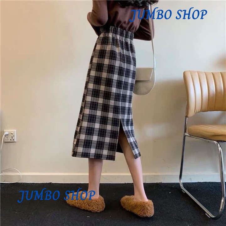 Chân Váy Dài Midi Lưng Cao Hoạ Tiết Kẻ Caro Thời Trang Nữ Trẻ Trung Phong Cách Hàn Quốc - JUMBO | BigBuy360 - bigbuy360.vn